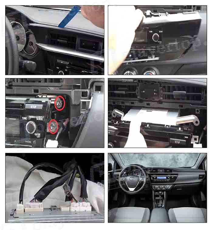 montage autoradio toyota corolla 2014